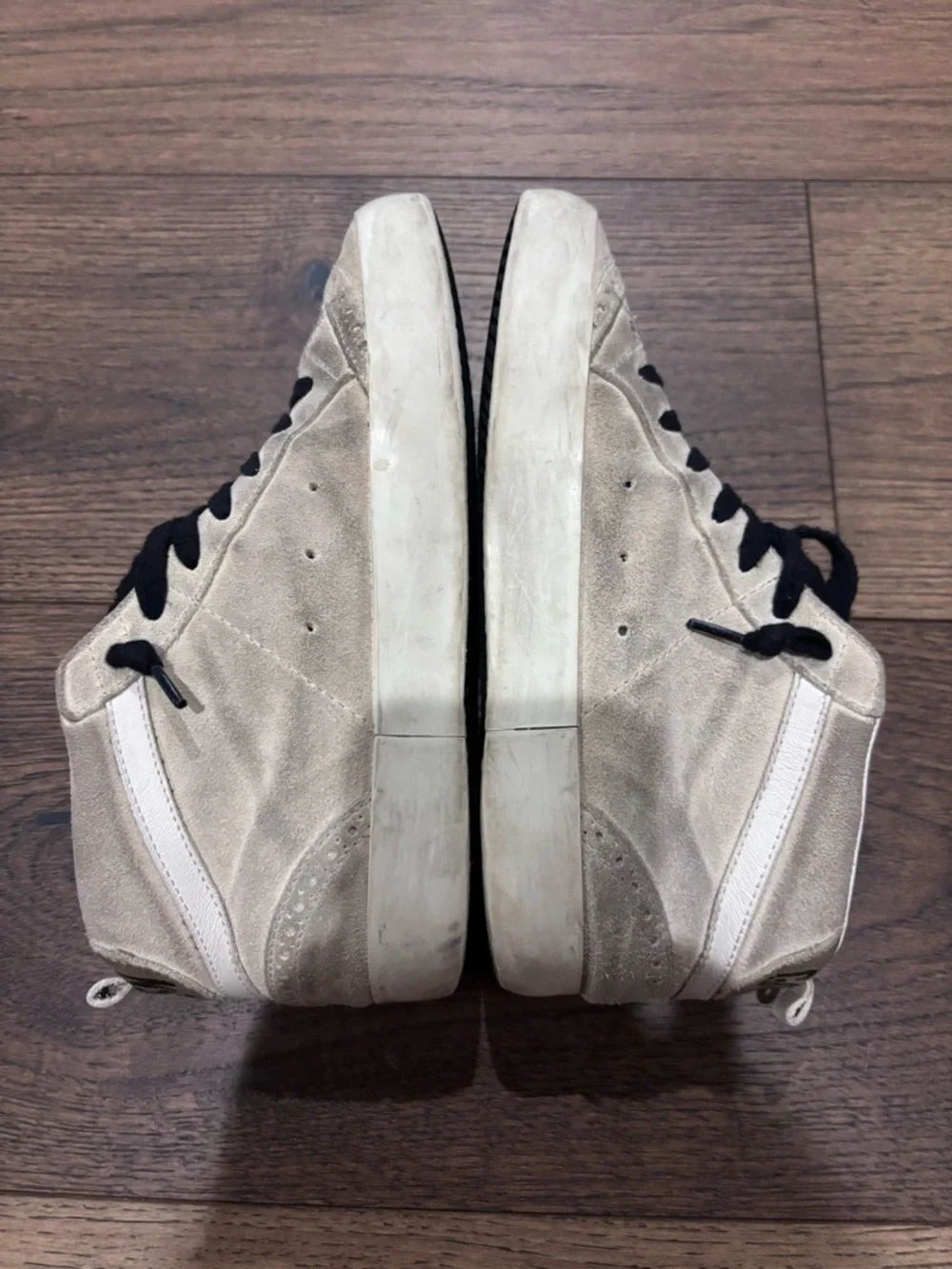 Golden Goose GGDB Glitter mid- star Sneakers in Beige with Multicolor Glitter - Picture 4 of 8